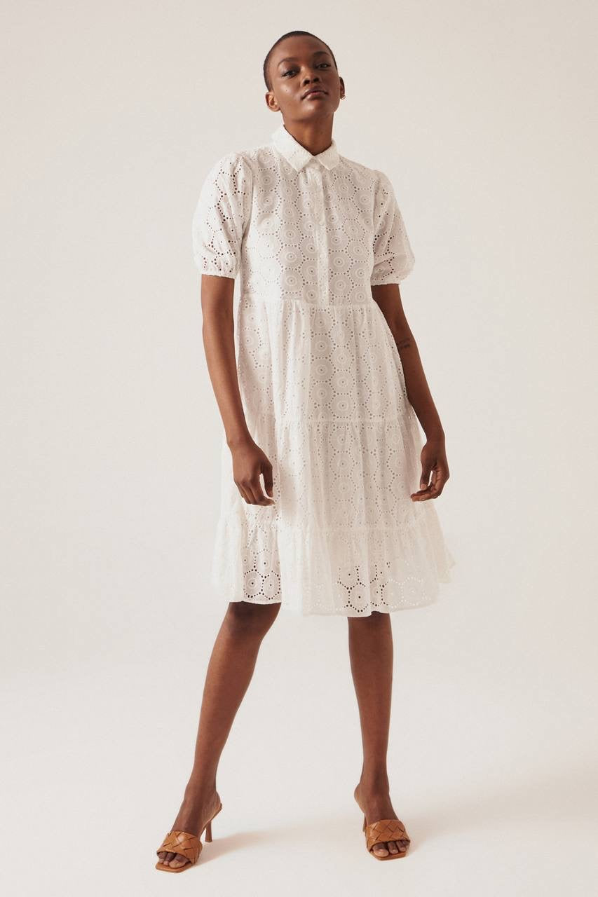Stine kjole Hvid – Mooma